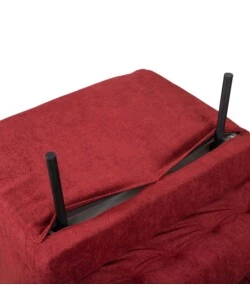 POLTRONA LETTO "QUEEN" IN TESSUTO BURGUNDY, 77x77X85 CM